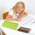 thumbnail image 5 of Simples Solid Color Large Capacity Portable Pencil Bag Lightweight Stationery Pouch For School And Office, 5 of 5