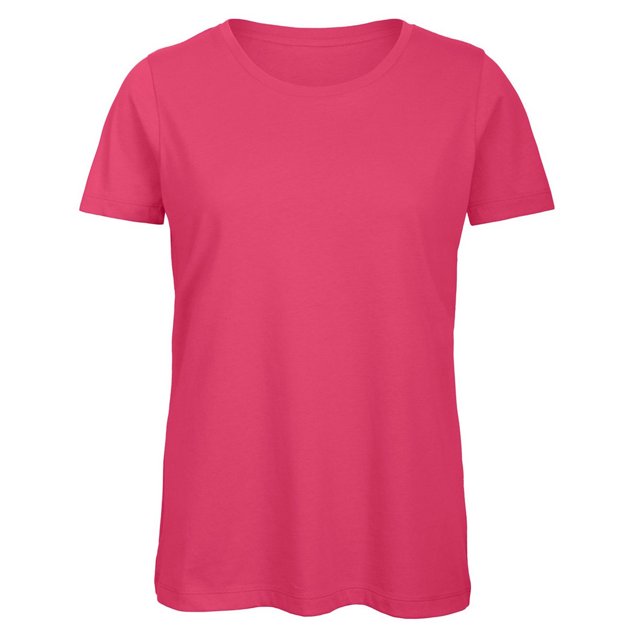 B&C - Camiseta de manga corta de algodón orgánico modelo Favourite para mujer (Fucsia)