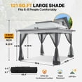thumbnail image 5 of COOS BAY 11'x11' Pop-Up Instant Gazebo Tent with Mosquito Netting Outdoor Canopy Shelter with 121 Square Feet of Shade(Gray), 5 of 10