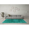 thumbnail image 3 of Ahgly Company Indoor Square Oriental Light Blue Industrial Area Rugs, 8' Square, 3 of 4