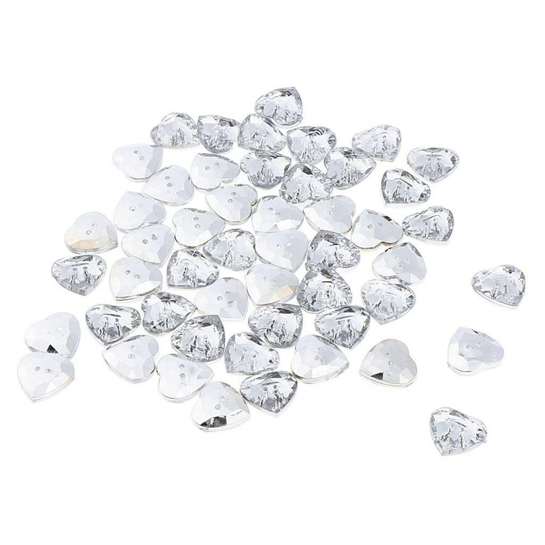 17mm Paola Glass Rhinestone Buttons - 4 pack - Crystal - Trims By