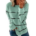 thumbnail image 1 of ICHUANYI Clearance Fashion Woman Long Sleeve T-Shirt Summer Printing Loose Blouse Tops(Green, M) ICHUANYI WER2023080911749, 1 of 5