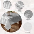 thumbnail image 5 of Grey Christmas Table Cloth Waterproof Tablecloths, Vintage Farmhouse Pine Tree Snowflakes Tablecloth Dining Table Cover for Kitchen Party Tabletop Outdoor, Rectangle Tablecloth 52x70 Inch, 5 of 9
