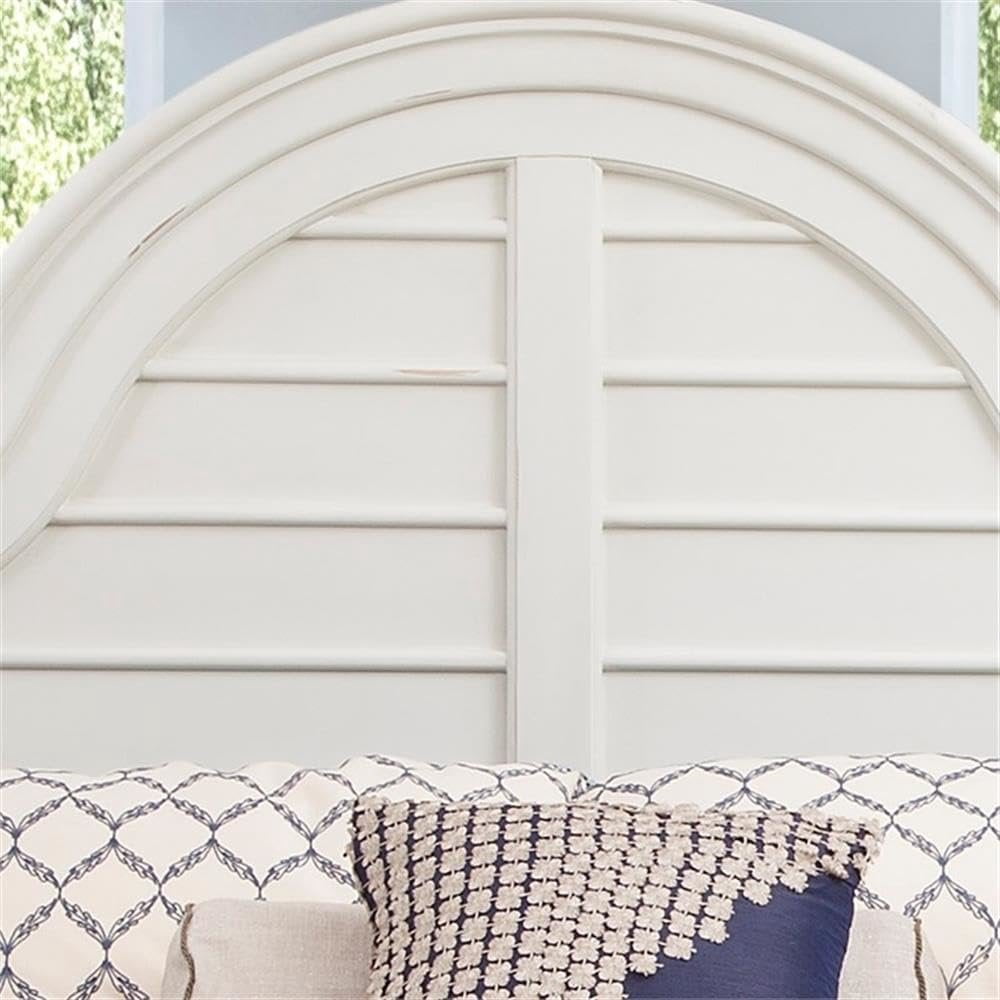 American Woodcrafters Rodanthe Dove White King Wood Panel Headboard