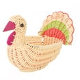 thumbnail image 4 of Cute Desktop Mini Turkey shape Storage Basket HandWoven Basket Home Decoration, 4 of 9