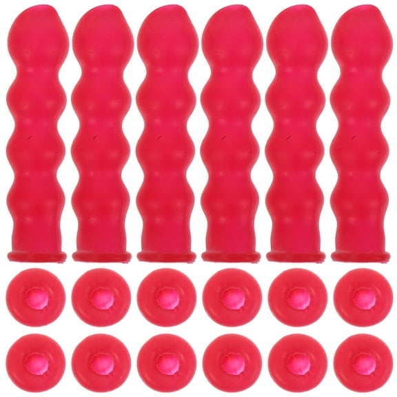 OUNONA 30Pcs Caulk Cap for Seal Caulking Tubes Caulk Saver Sealer Caps for Caulk Silicone Roofing Cement Red