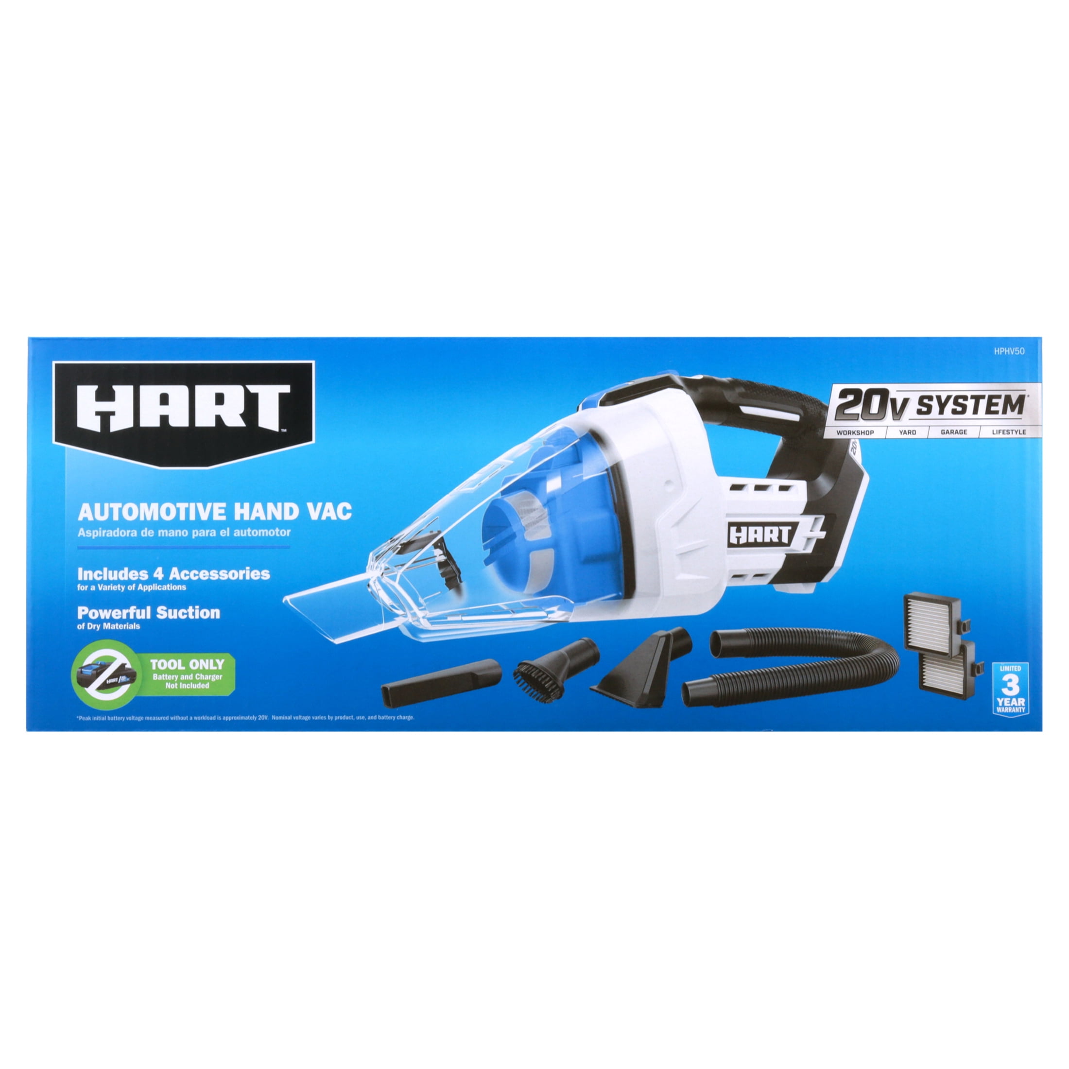 HART 20-Volt Cordless Automotive Hand Vac (Battery Not Included)