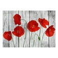 thumbnail image 3 of Tiptophomedecor Floral Wallpaper Wall Mural - Tale Of Red Poppies, 3 of 4