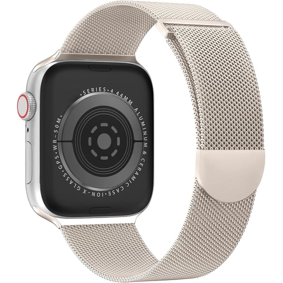 Compatible with Apple Watch Band Series 10, Ultra 2, SE, Ultra 9 8 7 6 5 4 38mm 40mm 41mm 42mm 44mm 45mm 46mm 49mm Women and Men, Stainless Steel Mesh Loop Magnetic Clasp Replacement for iWatch Bands