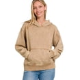 thumbnail image 5 of Zenana Fleece Acid Wash Kangaroo Pocket Hoodie, 5 of 5