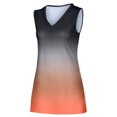 thumbnail image 6 of JINMGG Tank Tops for Women under $5,Women's Casual Printing V-Neck Gradient Sleeveness Tops Loose Vest Blouses Orange S, 6 of 7