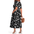 thumbnail image 4 of WellSize Plus Size Maxi Dresses for Women Casual V Neck Short Sleeve Floral Dress Summer Flowy Sundresses with Pockets, 4 of 8