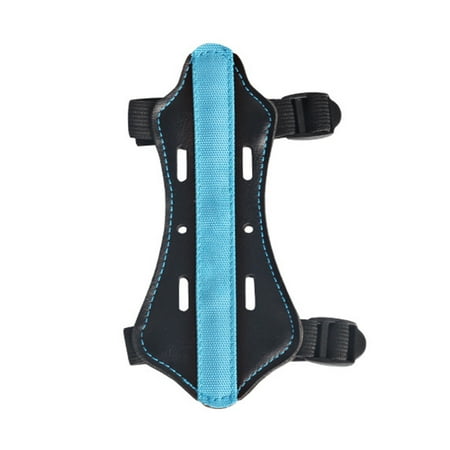 Yoetaun Archerys Armguard Protector Adjustable Forearm Wrist Protector Shooting Practice Arm Guard for Youth & Children Blue