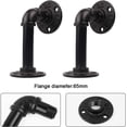 thumbnail image 4 of Juego de 6 estantes flotantes personalizados de tubería de hierro industrial rústico, soportes para estantes de bricolaje, accesorios negros incluidos, 4 of 5