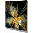 thumbnail image 2 of Symmetrical White Gold Fractal Flower - Floral Canvas Art Print, 2 of 3