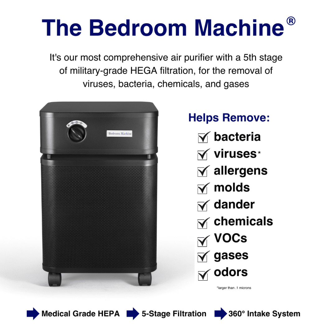 Austin Air Bedroom Machine Air Purifier, Black