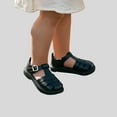 thumbnail image 6 of ZHOGXU Kids Girls Sandals With Adjustable Buckle Soft Sole Closed Toe Slip On Lightweight Comfortable Shoes For Everyday Wear,Black,3-3.5 Years, 6 of 9