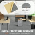thumbnail image 3 of SKYSHALO 12pcs Peel and Stick Carpet Tile Self Adhesive Floor 12” x 12” Light Gray, 3 of 9
