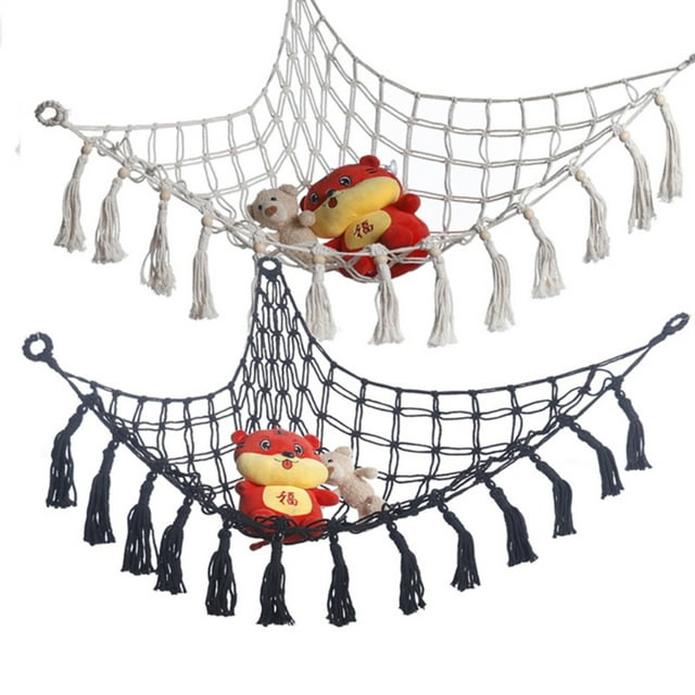Stuffed Animal Hammock Toy Storage Hammock Net Wall Sling Mesh Kids Toy Organizer Net