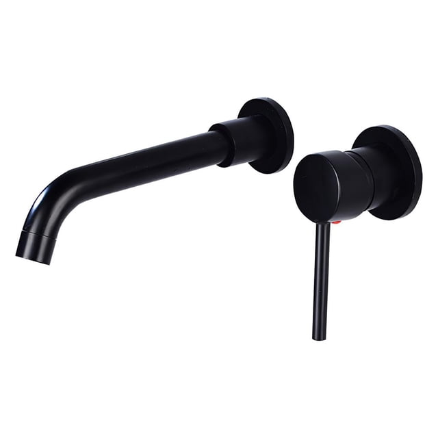 Ounissouiy Grifo de lavabo oculto Rotación de 360 grados Grifo de fregadero frío y caliente de cobre retro Grifo enterrado de pared de doble Accesorios de baño No.1 Ounissouiy HA026336-01
