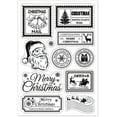 thumbnail image 6 of 1Sheet Christmas Tree Stamp Clear Stamp Santa Claus Bells Snowflakes Silicone Clear Stamp Dates Rubber Stamp 4.3 x 6.3 Inch, 6 of 8