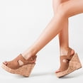 thumbnail image 4 of Zapatos de mujer Casual Peep Toe Cuñas Super High Heels Hebilla Correa Sandalias de moda Wmkox8yii sa4148, 4 of 7