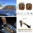 thumbnail image 5 of Yuyamidu 16 Pack Highland Cow Car Seat Cover Camo Hunting Handbrake Cover Set Sunflower Sunshade Steering Wheel Cover Seatbelt Strap Pad Cup Holders Rearview Mirror Cover Keychain, 5 of 7