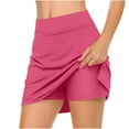 thumbnail image 2 of ABATAB Golf Skorts for Woman Soft Tennis Skirt Elastic Wiasted Shorts Stretchy 2 in 1 Athletic Running Shorts, 2 of 5