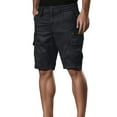 thumbnail image 5 of Men's Heavy-Duty Multi-Pocket Cargo Shorts, Outdoor Beach Work Short Pants with Quick-Dry Fabric & Reinforced Hem ,Black M, 5 of 5