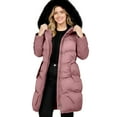 thumbnail image 5 of Women’s Plus Size Winter Coat Fleece Lined Hooded Long Puffer Parka Zip Up Thick Warm Waterproof Outerwear Sherpa Lined Quilted Jacket for Cold Weather, 5 of 7