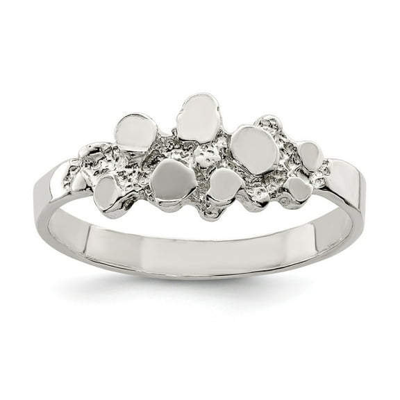 925 Sterling Silver Solid Polished Nugget Ring Size 7 Jewelry Gifts for Women - 1.2 Grams