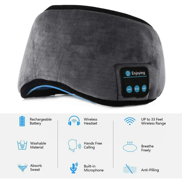 Bluetooth Eye Mask Sleep Headphones 20 28 Adjustable FREGENBO Music 3D Sleep Mask Bluetooth Wireless Sleeping Headphones for Side Sleepers HandsFree for Meditation Insomnia Travel Black Walmart