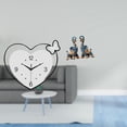 thumbnail image 2 of Reloj De Pared De Corazón De Acrílico Y Escultura De Elefante De Resina Moderna, Decoración Artística Creativa Para Sala De Estudio, Cafetería, Oficina, Estante De Escritorio., 2 of 8
