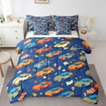 thumbnail image 1 of YST, Race Car, Bedding Set, Sports, 7-Piece, King Size, Racing Car, Navy Blue, Microfiber, Comforter Set, 1 of 5