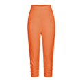 thumbnail image 6 of Jxximdong Leggings for Women Plain Pleated Design Fashionable And Calf Elastic Women's Cropped Pants Leggings Bodybuilding Pants Orange XL Yoga Pants, 6 of 7