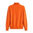 thumbnail image 6 of Women's Mock Neck Sweatshirt Sweater Long Sleeve Loose Comfy Soft Knit Pullover Casual Basic Tops, 6 of 7