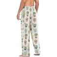 thumbnail image 6 of FREEAMG Fresh Succulent Cactus Pajama Pants for Men, Men's Separate Bottoms, Pure Cotton Comfortable Lounge Pants（451）, 6 of 7