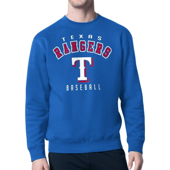 Men's Starter Royal Texas Rangers Team Logo Fleece Pullover Sweatshirt