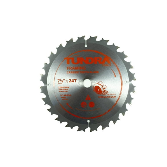 Century Drill & Tool – 09103 General Purpose Circular Saw Framing Blade - 7-1/4" 24T, Replacement Blades, Toolbox Accessories, Construction