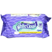 White Cloud Flushable Wipes, 80 Ct