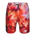 thumbnail image 4 of Kdxio Autumn Maple Leaves Pattern Mens Casual Shorts - Drawstring Summer Beach Sports Shorts for Men, 4 of 9