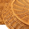 thumbnail image 4 of ZEONHAK 4 Pack 12 Inch Round Wicker Bread Basket, Brown Imitation Rattan Woven Basket, Round Wicker Serving Basket for Vegetables, Fruits, Snacks, 4 of 6