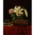 thumbnail image 2 of Ferdinand von Wright 15x18 Black Ornate Wood Framed Double Matted Museum Art Print Titled - Still Life on a Lady's Worktable (1868), 2 of 5