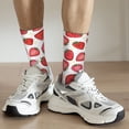 thumbnail image 6 of KLL Hand Drawn Strawberry Print Cool Socks Men's Women's Crew Socks Funny Crazy Novelty Stockings, 6 of 6