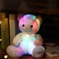 thumbnail image 4 of Colorful LED Light Up Teddy Bear, Rainbow Glowing Plush Toy with Ribbon, Soft Stuffed Animal for Kids' Gifts & Bedroom Decor, 4 of 7