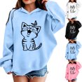 thumbnail image 2 of LRen Halloween Gift Hoodies for Girls Long Sleeve Cute Print Pullover Hoodie Lightweight Warm Y2k Comfy Oversized Hooded Sweatshirt Fall Winter Tops, 2 of 4
