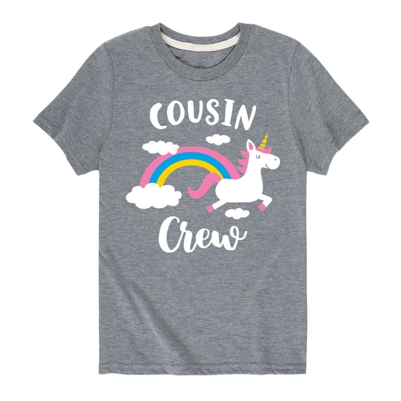 Instant Message - Cousin Crew Unicorn Art Boys' Short Sleeve Graphic T-Shirt