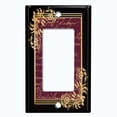 thumbnail image 5 of Metal Light Switch Plate Cover Victorian Floral Scripture Damask Frame Purple FRA082, 5 of 13