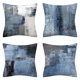 thumbnail image 1 of Funda de cojín de 45 x 45 cm, funda de cojín decorativa para sofá, cuadrada, azul y azul pizarra, juego de 4, decoración escandinava súper suave para sillón, hogar, sala de estar, 1 of 5
