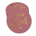 thumbnail image 1 of Inkdotpot Real Gold Foil Love Is Sweet Wedding Tag Favor Hang Paper Tag 100 Piece, 1 of 7